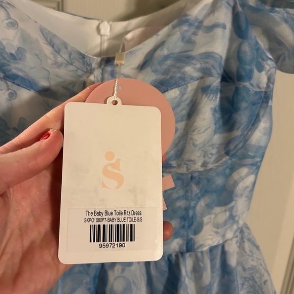 Selkie Blue Toile Floral Maxi Dress - Picture 5 of 6